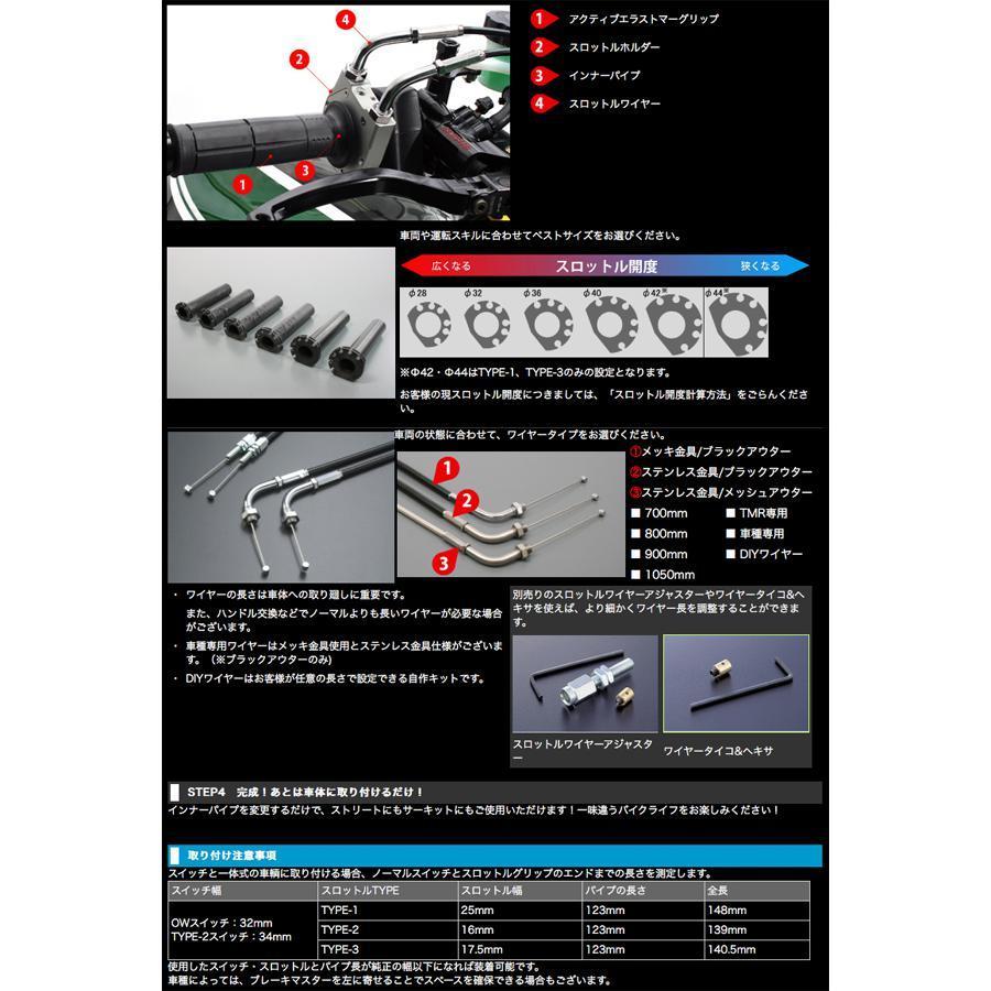 ACTIVE - (積極的) スロットル一揃いの道具 T-3 黒いこと Φ40 メッキ DAYTONA675 デイトナ675 1067447