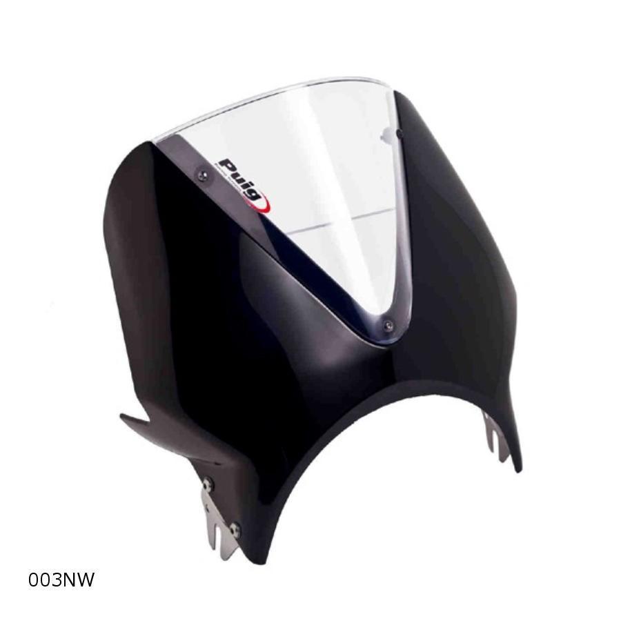 Puig(プーチ) WindshieldVisionクリア/ブラック ネイキッド車 汎用 ネイキッド用汎用スクリーン 003NW