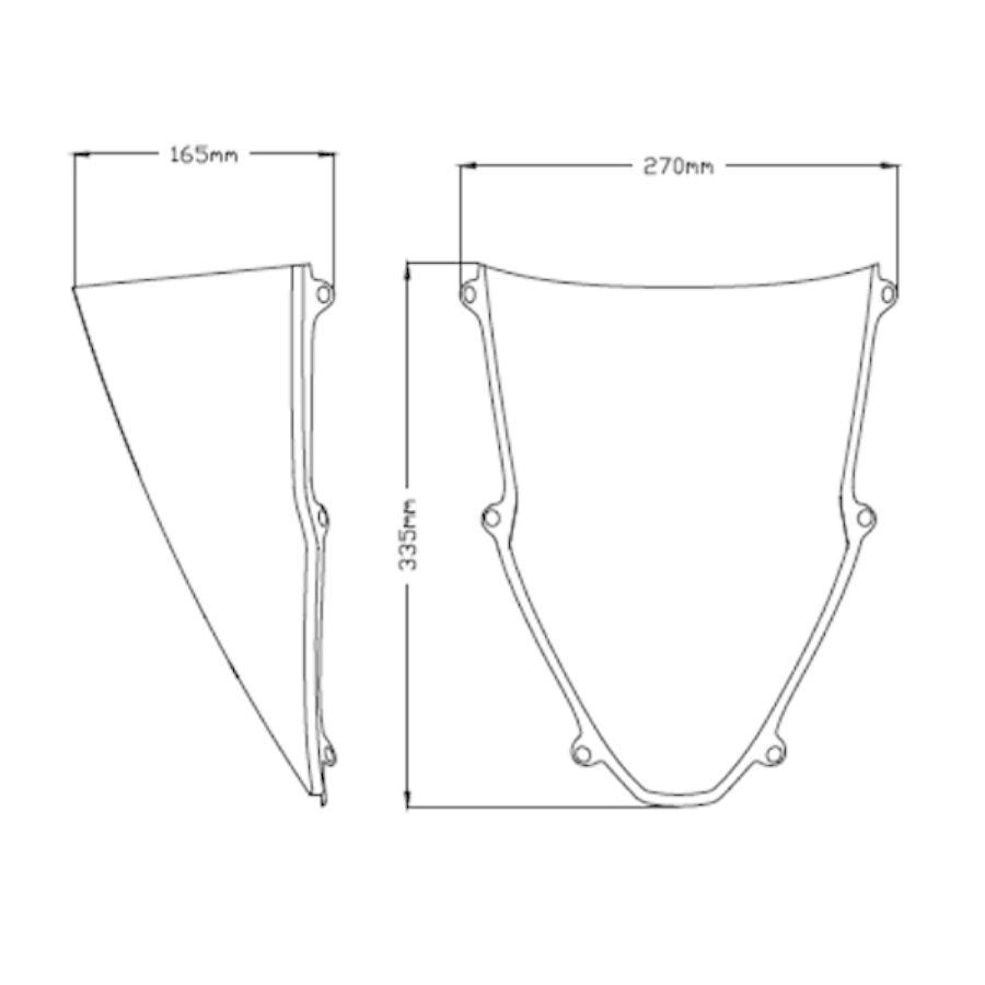 Puig（プーチ） レーシングスクリーン R-RACER ブラック CBR1000RR-R