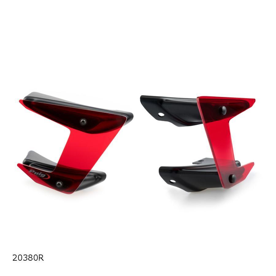 Puig(プーチ) サイドダウンフォースネイキッドスポイラー レッドMT-09 SP 20380R