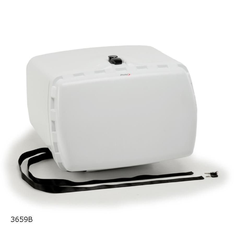 Puig(プーチ) MAXI BOX トップケース ホワイト 汎用 固定用ストラップ ロック付き 3659B