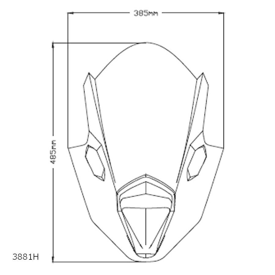 Puig(プーチ) レーシングスクリーン Z-RACING スモーク NINJA650 ニンジャ650 3881Hの画像