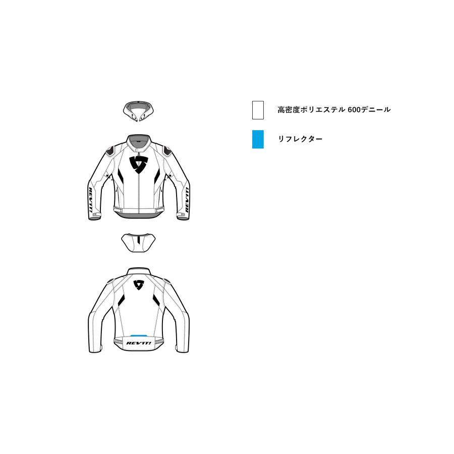 REVIT (レブイット) クァンタム2 H2O テキスタイルジャケット ブラック/ブルー XL｜plotonlinestore｜03
