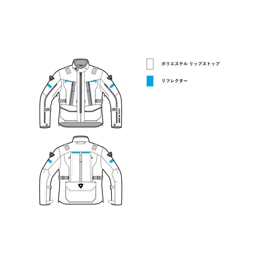確実正規品 REVIT (レブイット) サンド4 H2O テキスタイルジャケット シルバー/ブラック S
