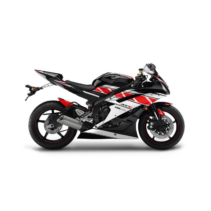 MDF (エムディーエフ) ストロボ デカール ステッカー コンプリート YZF-R6 レッドの画像