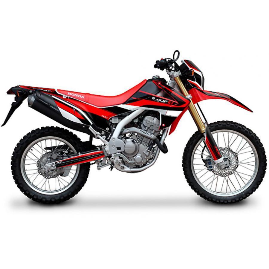 crf250l md44 md38 フェンダー、シュラウドセット CRF250L MD47 シュラウド黒樹脂部分を赤ラッピング - PUSH!PUSH