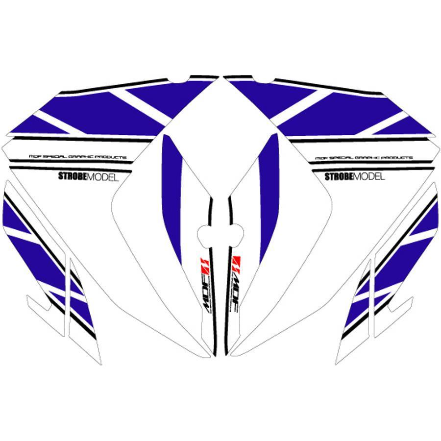MDF (エムディーエフ) ストロボ デカール ステッカー フロントサイド YZF-R25 YZF-R3 ブルー