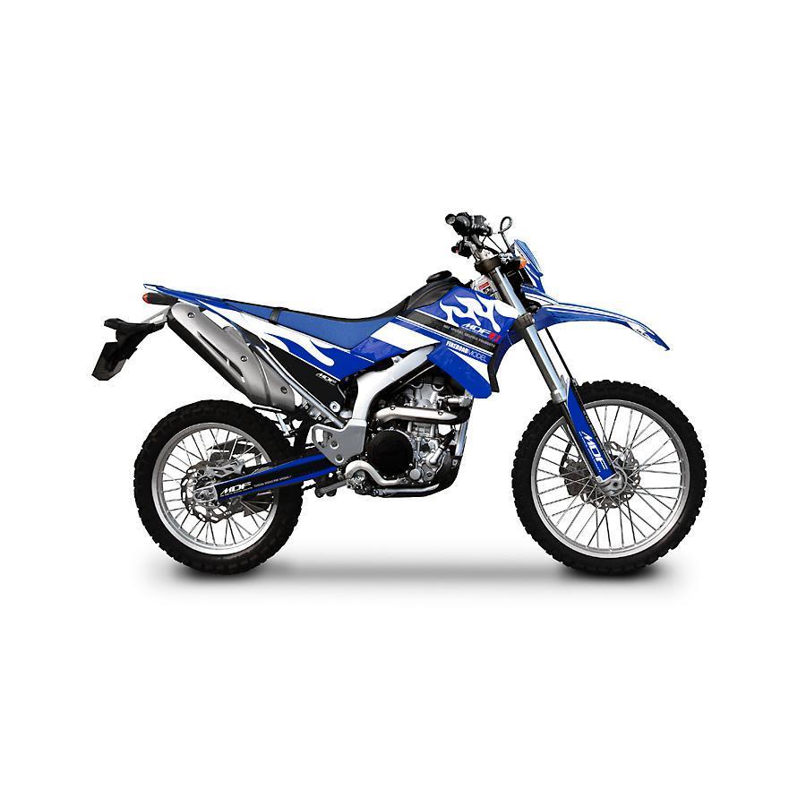 MDF - (エムディーエフ) ファイアー デカール ステッカー シュラウド WR250R 青味