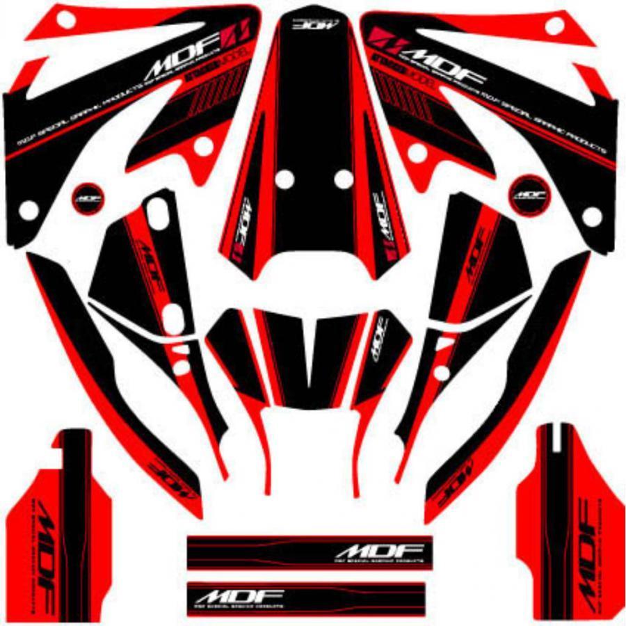 MDF (エムディーエフ) アタッカー デカール ステッカー コンプリート XR250 レッド_1