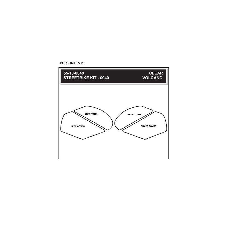 STOMPGRIP (ストンプグリップ) トラクションパッドタンクキット クリア VOLCANO ZX10R 55-10-0040C