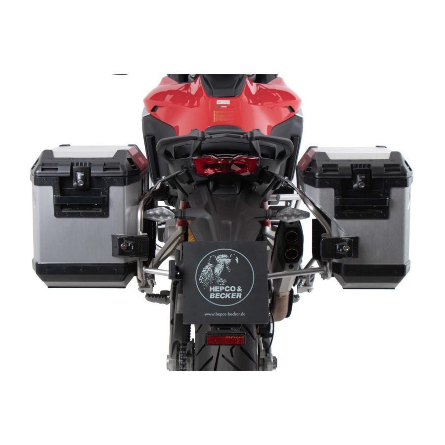 ヘプコ&ベッカー サイドキャリア カットアウトセット シルバー ムルティストラーダ Multistrada V4S S Sport 6517614 00 22-00-40｜plotonlinestore