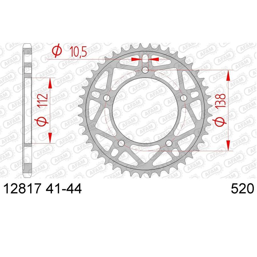 AFAM (アファム) リアスプロケット 525-41 スチール YZF-R1 M : バイク