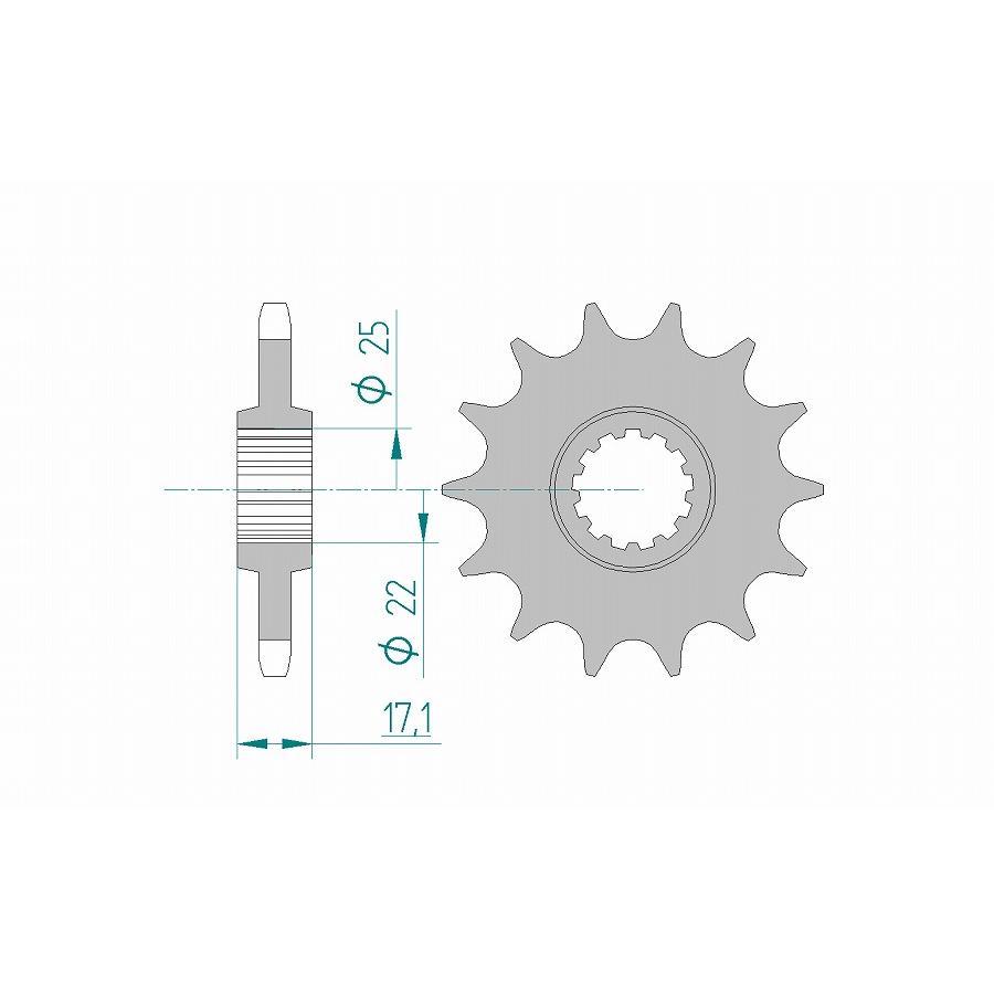 アファム Fスプロケット 525-16 CB-1/CB400FOUR/CB400SF 20405-16
