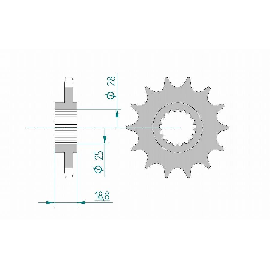 AFAM (アファム) フロントスプロケット 525-15 1000 RSV : バイク&車