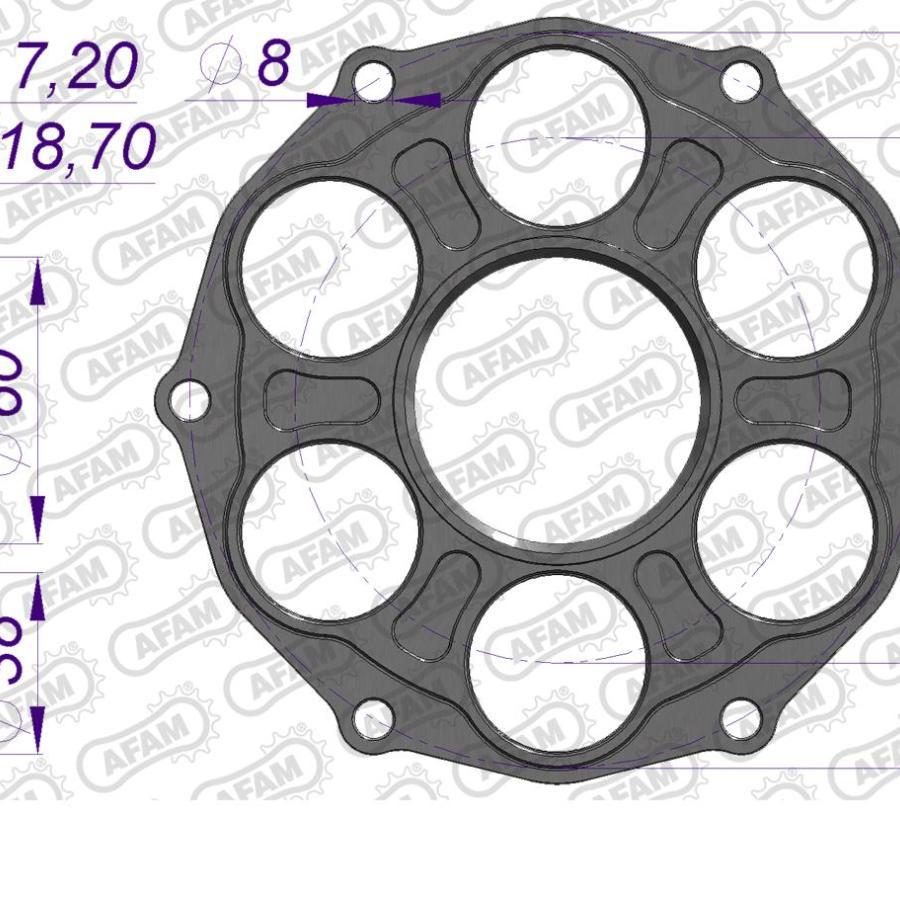 AFAM DUCATI PCD3 PCD4用　スプロケット　520-42T AFAM (アファム) スプロケットキャリア ドゥカティ ドカティ Duca