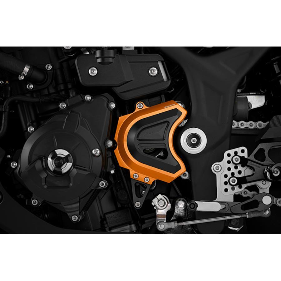 BIKERS(バイカーズ) フロントスプロケットカバー オレンジゴールド YZF-R25 R3 MT-25 03の画像
