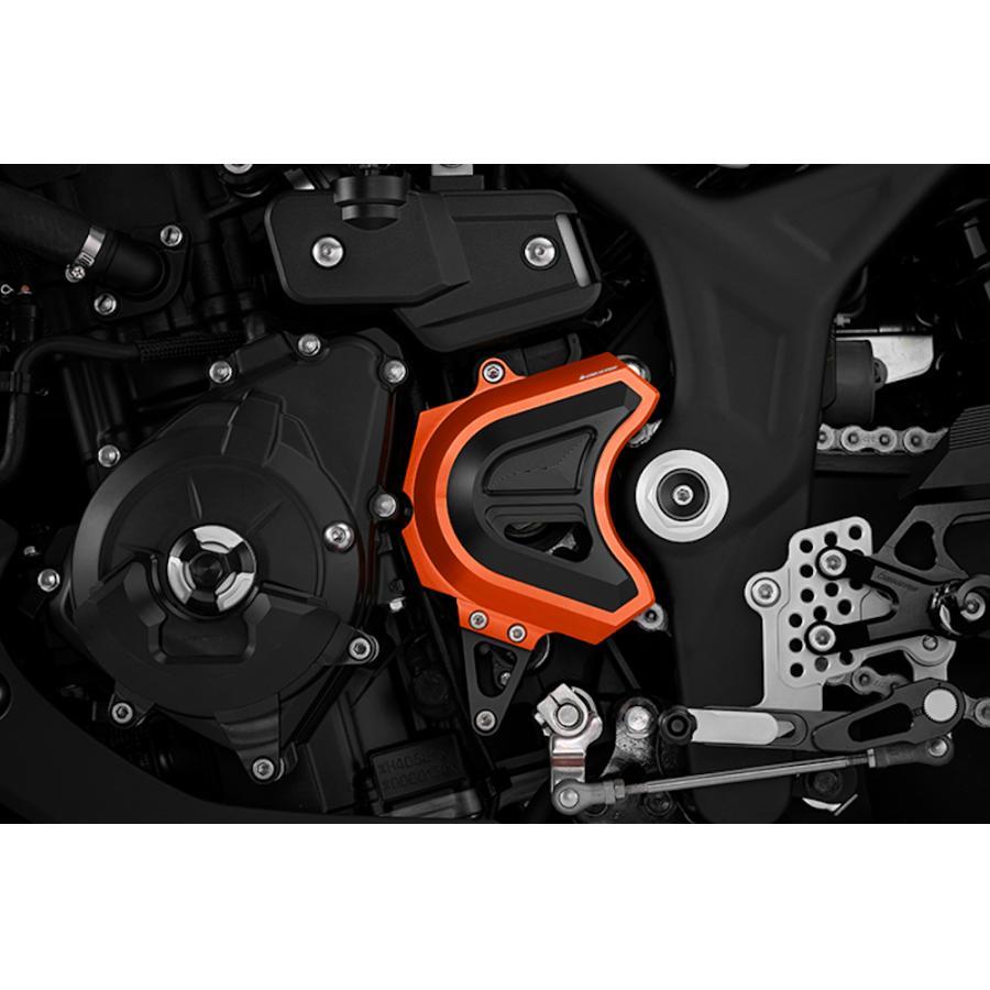 BIKERS(バイカーズ) フロントスプロケットカバー オレンジ YZF-R25 R3 MT-25 03の画像