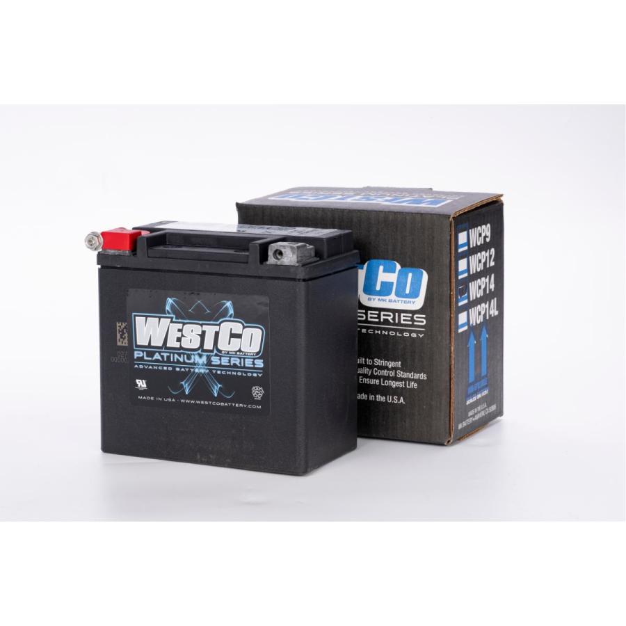 【新品】WESTCo Platinum WCP14 バッテリー 12V 12Ah ウエストコ バッテリー Platinum 12V/12Ah HARLEY-DAVIDSON WCP14