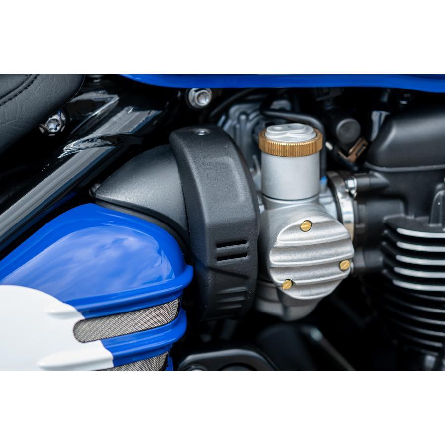 Motone(モートーン) インテークカバー ZEPHYR ブラック スラクストン Thruxton1200/R/RS Bobber Speedmaster MMU579