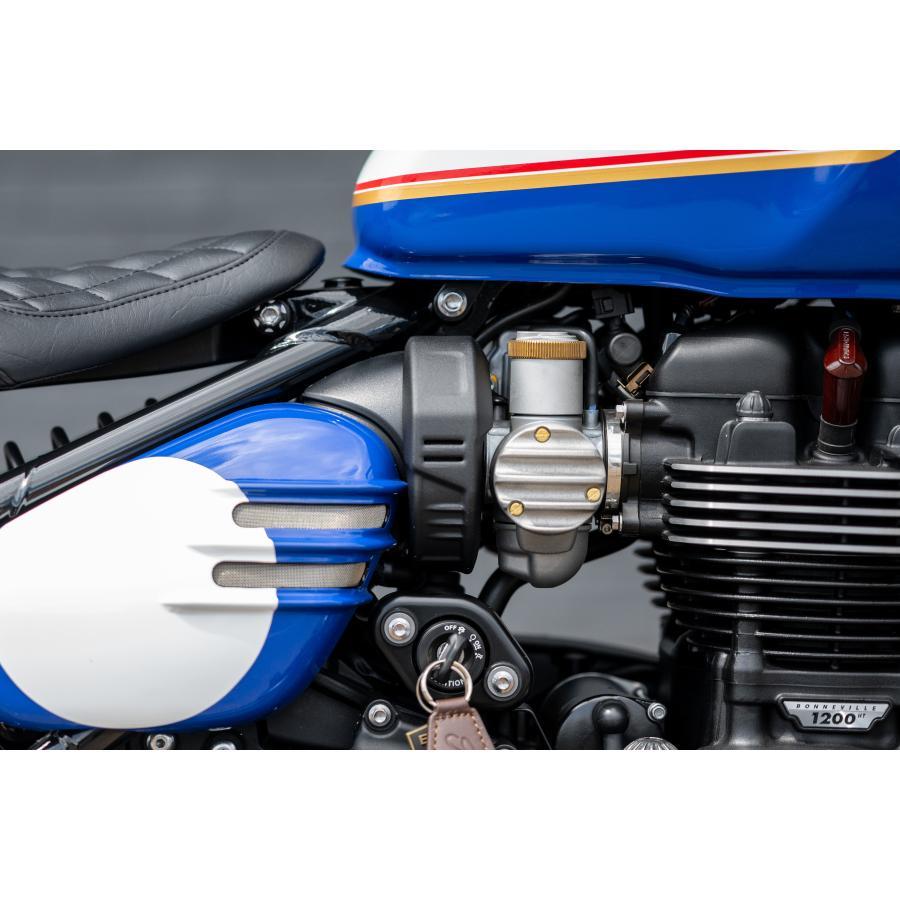 Motone(モートーン) インテークカバー ZEPHYR ブラック スラクストン Thruxton1200/R/RS Bobber Speedmaster MMU579