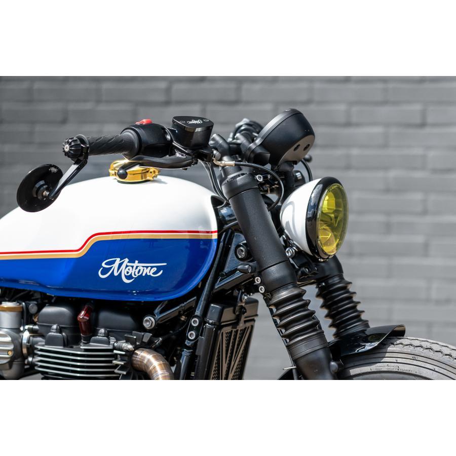 Motone(モートーン)  フォークシュラウド ウインカーステー SPATZ M8/M10/純正用 Φ47 アルミ ボンネビル Bobber Speedmaster MMU615｜plotonlinestore｜06