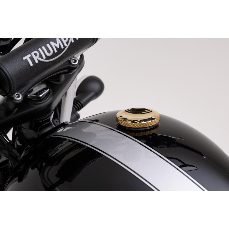モートーン タンクキャップ JETSON ブラス T100/T120 SpeedTwin900 Scrambler900 MMU655の画像