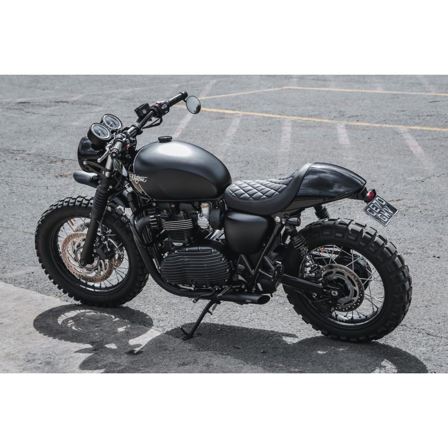 モートーン シート FASTBACK カフェレーサー ブラック T100/T120 モートーン シート FASTBACK カフェレーサー ブラック T100/T120