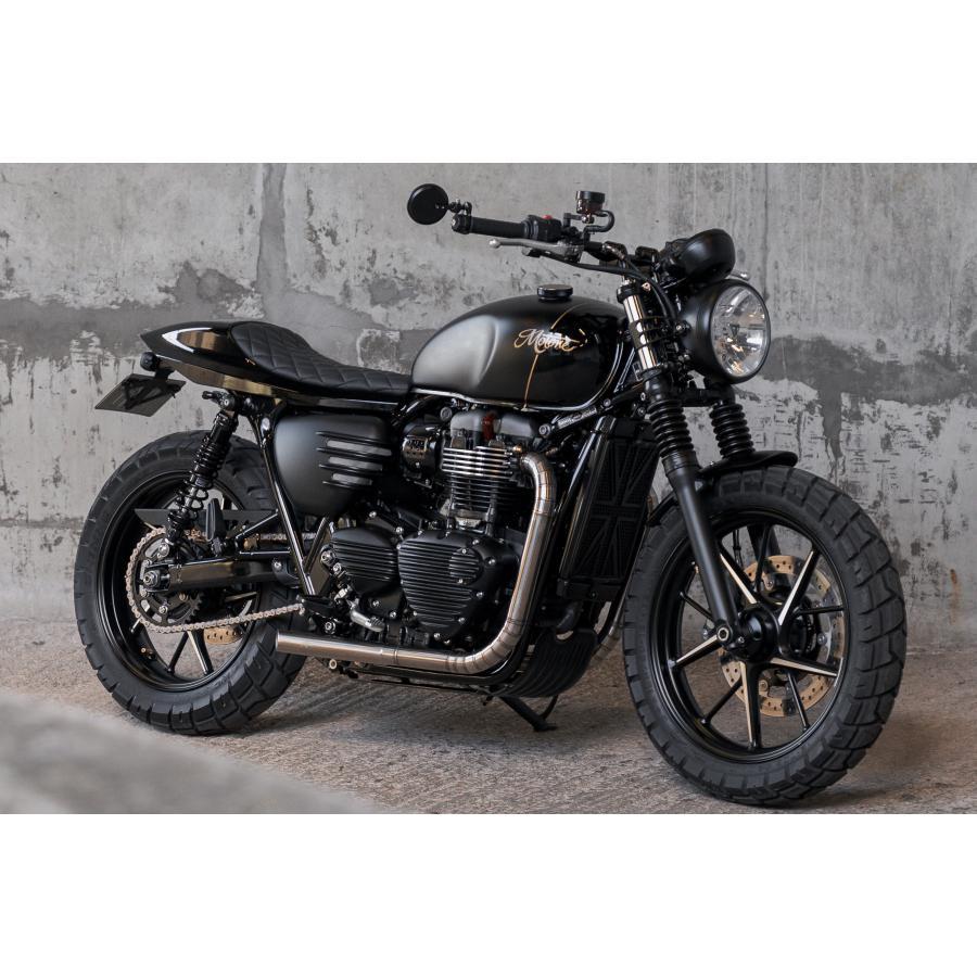 Motone(モートーン) サイドカバー リブ マットブラック T100 Street 