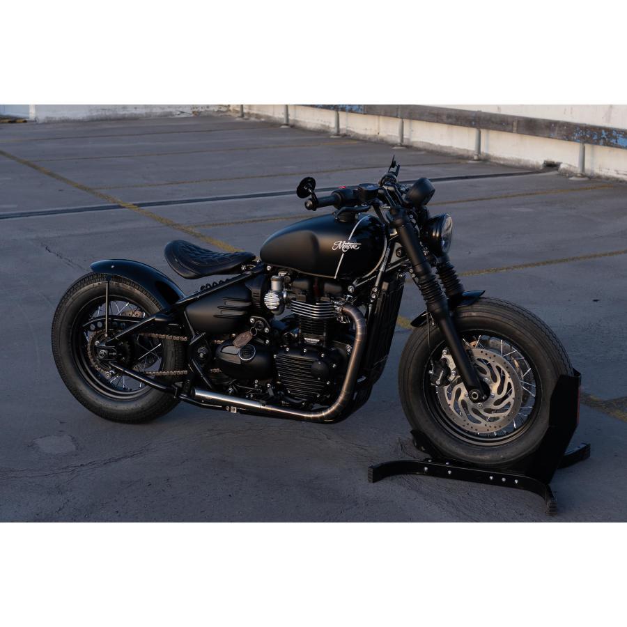 Motone(モートーン)  サイドカバー VENTURA リブ マットブラック ボンネビル Bobber Speedmaster MTE164｜plotonlinestore｜05