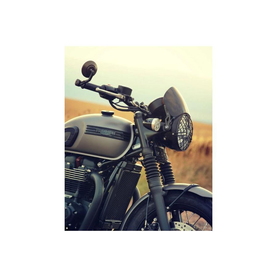 モートーン スクリーン MICROBLADE アルミ ブラック Motone Microblade Aluminum Screen Gloss Black for Triumph