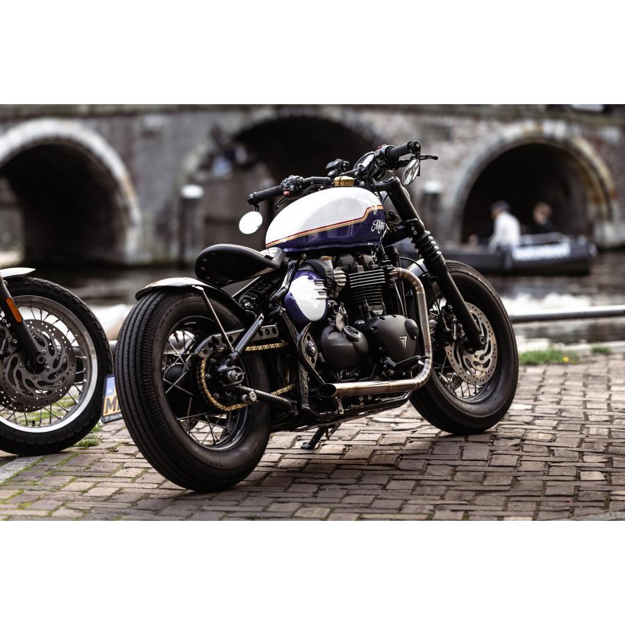 Motone(モートーン) チェーンガード CUTLASS グロスブラック ボンネビル Bobber Speedmaster MTE206の画像