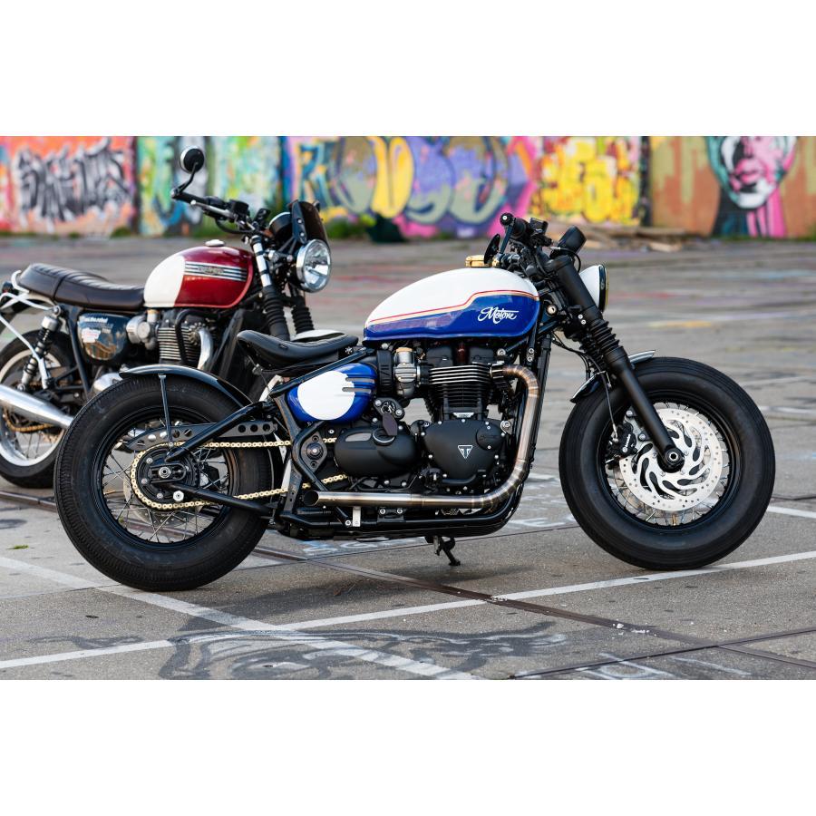 Motone(モートーン) チェーンガード CUTLASS グロスブラック ボンネビル Bobber Speedmaster MTE206の画像