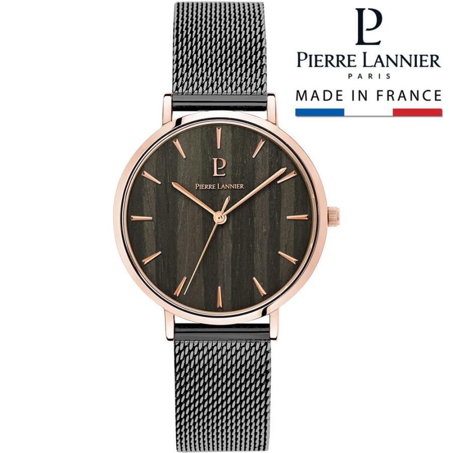 腕時計 レディース ブランド 金属ベルト 防水 文字盤 黒 ウッド 時計 おしゃれ 刻印 ピエールラニエ ナテュール フランス製 プレゼント お祝い 就職 P018p998 ピエールラニエ公式ヤフー店 通販 Yahoo ショッピング