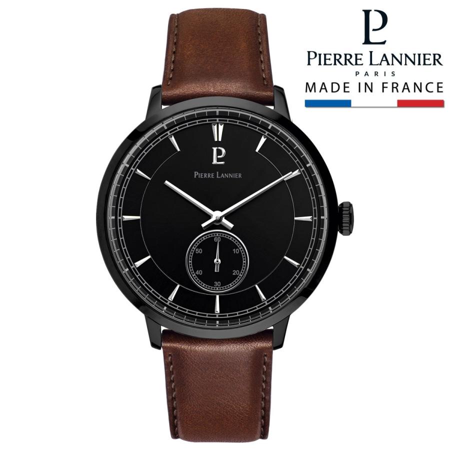 腕時計 メンズ ブランド 名入れ 刻印 ピエールラニエ スモールセコンド レザーベルトウォッチ ブラック P242c434 クリスマス ペアウオッチ クリスマス P242c434 ピエールラニエ公式ヤフー店 通販 Yahoo ショッピング