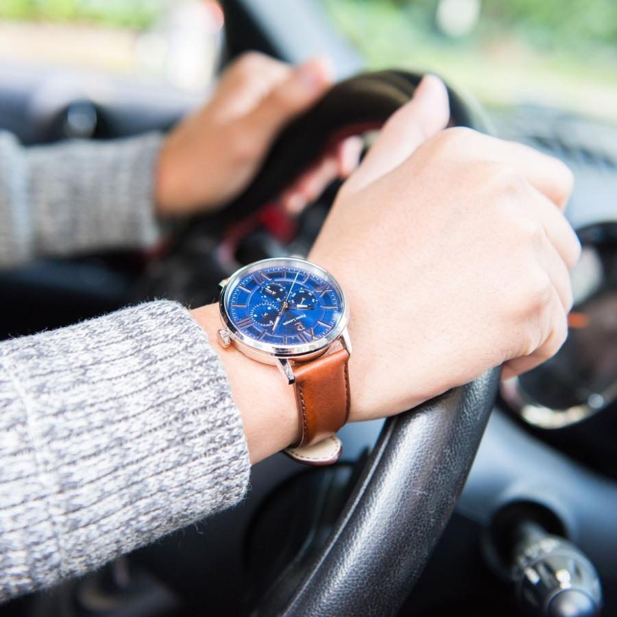 腕時計 メンズ ブランド 革ベルト 防水 日付 カレンダー 文字盤 青 時計 刻印 ピエールラニエ マルチファンクション おしゃれ プレゼント 就職 祝い P253c164 ピエールラニエ公式ヤフー店 通販 Yahoo ショッピング