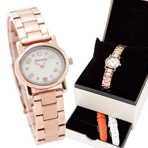 腕時計 レディース ブランド 名入れ 刻印 ピエールラニエ 日付 オーバル チェンジャブルウォッチ替えベルト付き ペア 時計 母の日 花以外 お祝い P ピエールラニエ公式ヤフー店 通販 Yahoo ショッピング