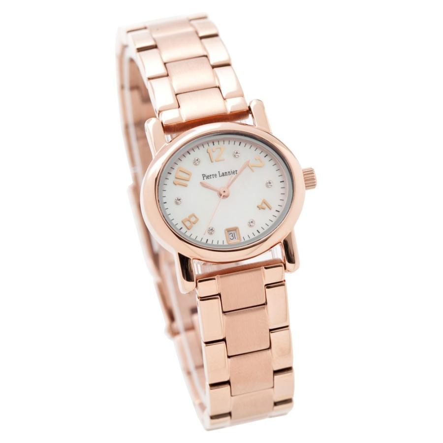 50%OFF 腕時計 レディース ブランド 名入れ 刻印 ピエールラニエ オーバル型 チェンジャブルウォッチ 日付 ピンクゴールド プレゼント お祝い 就職
