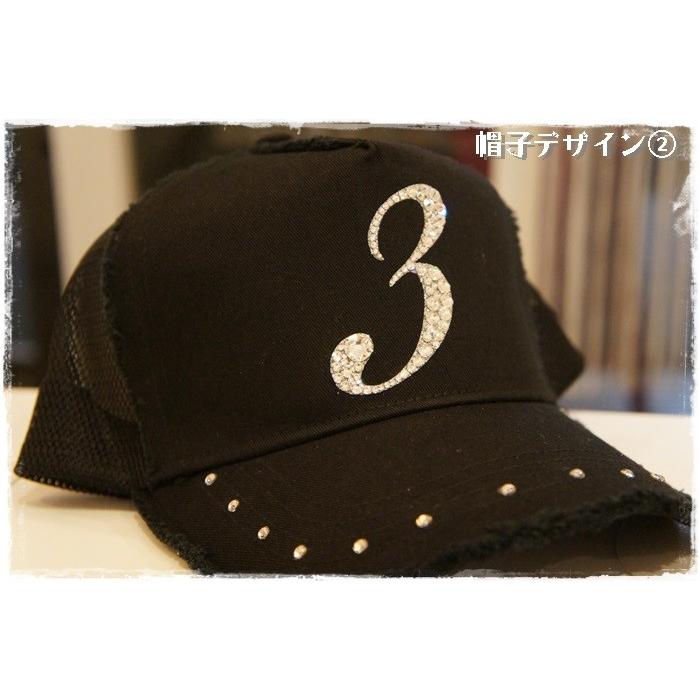 人気のダメージキャップ 帽子デコ スワロフスキーでキラキラ 帽子カラーもナンバーも選べて自分だけのオリジナルに変身 男女問わず使えるアイテム デコショップ プラスn 通販 Yahoo ショッピング