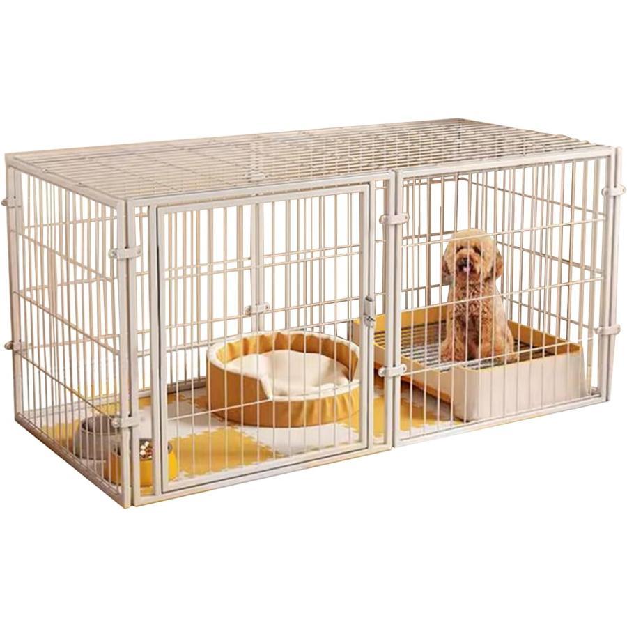 pltstoreペットサークル ペットフェンス 中型犬 小型犬用 折りたたみ可能 ドア付き ブラック 金属製 6パネル 連結可能 室内外兼用 組立簡単 犬ゲージ ドッグサー_5