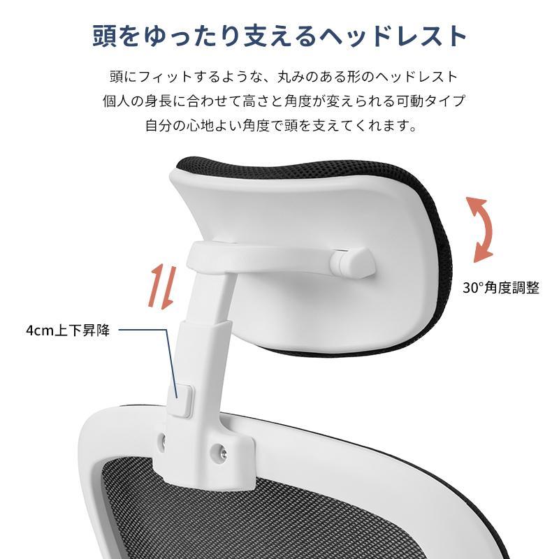 pltstoreオフィスチェア メッシュ 3Dヘッドレスト ハイバック デスクチェア ワークチェア チェア 椅子 腰痛 軽量 昇降 アームレスト 事務椅子 おしゃれ 回転 2年_9