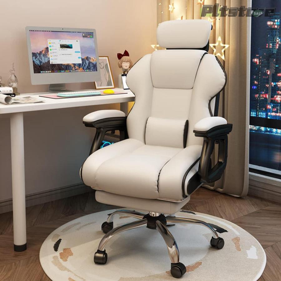 pltstore社長椅子 ゲーミングチェア デスクチェア 360度回転昇降機能 