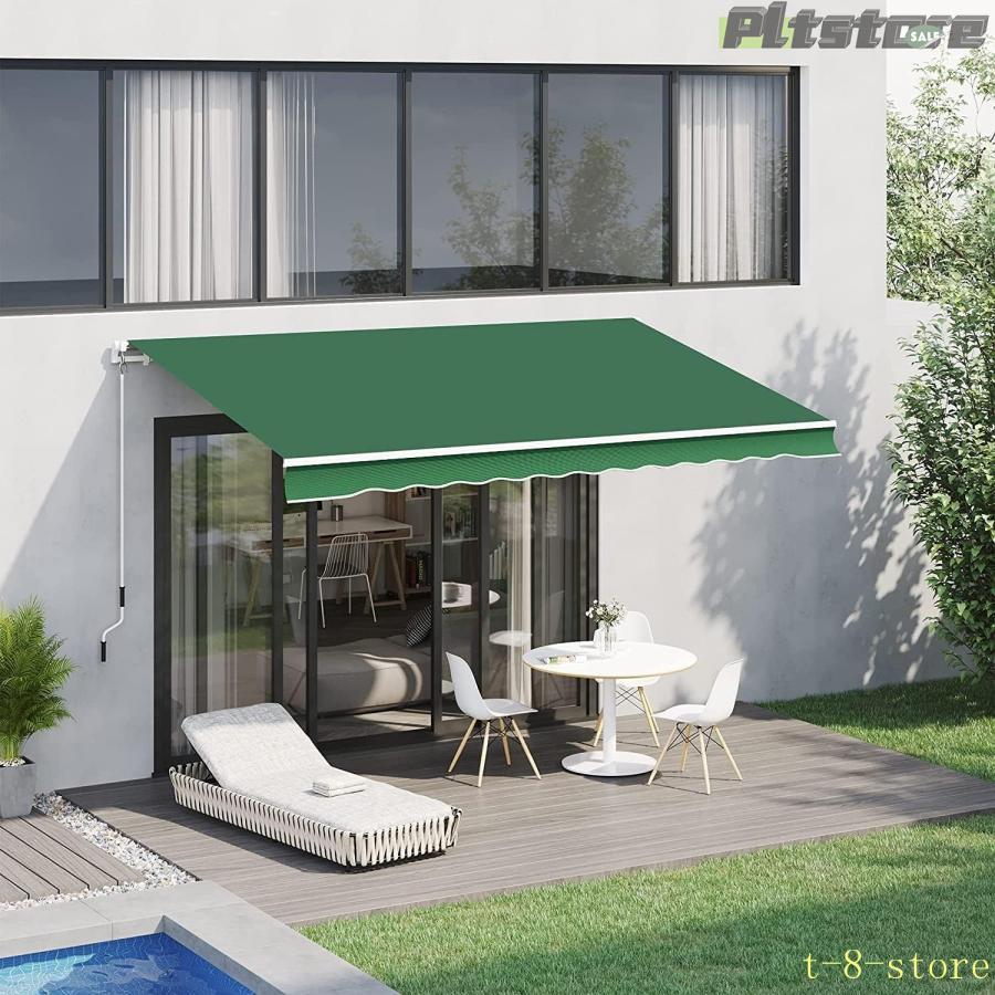 pltstore日除け シェード 2m/2.5m/3m/4m/5m オーニングテント オーニング 庭 屋根 diy オーニングテント 伸縮式 巻き取り シェードベランダ 屋根ア_7