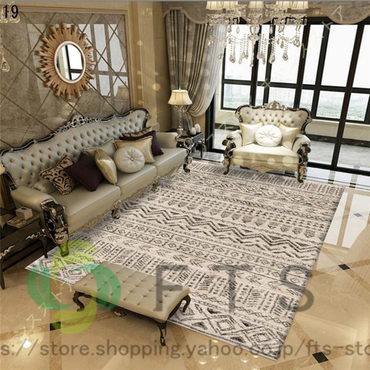 ラグ マット 北欧風 長方形 カーペット ダイニングマット センターラグ