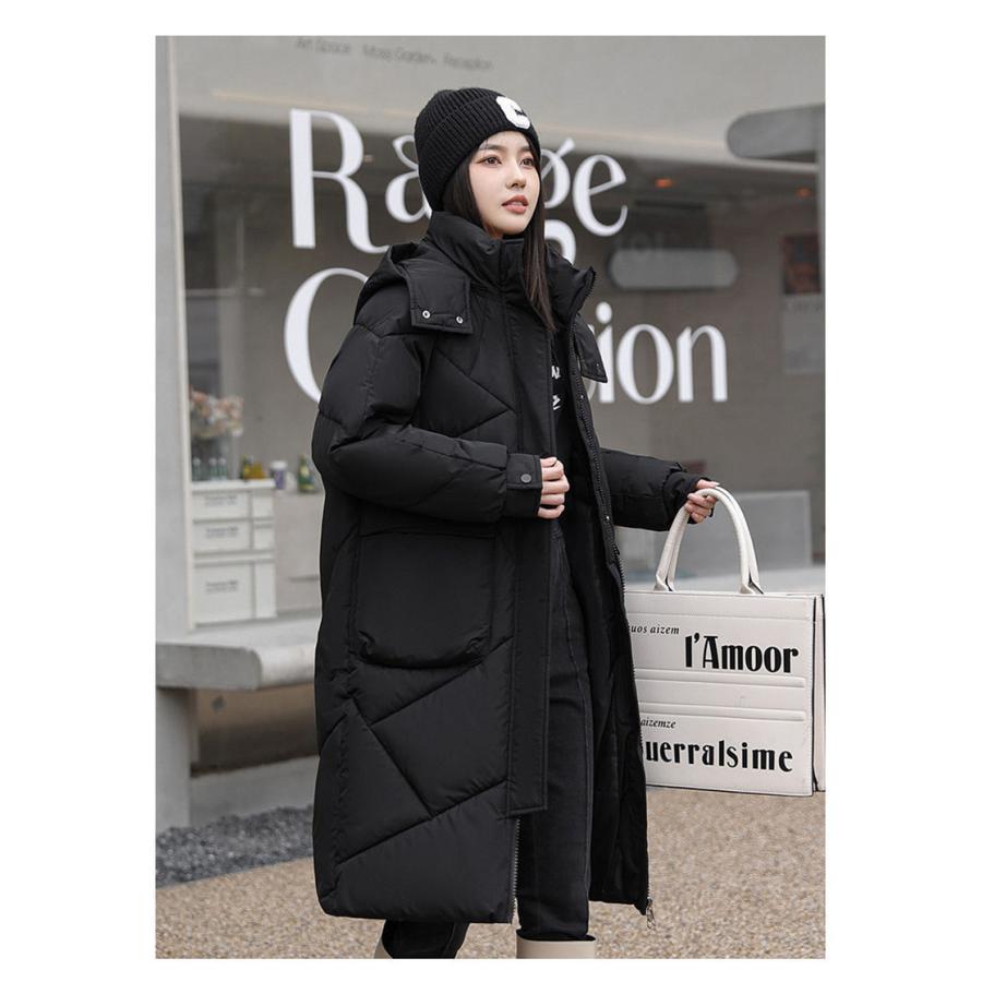 中綿コート レディース ダウンジャケット ロングコート ベンチ