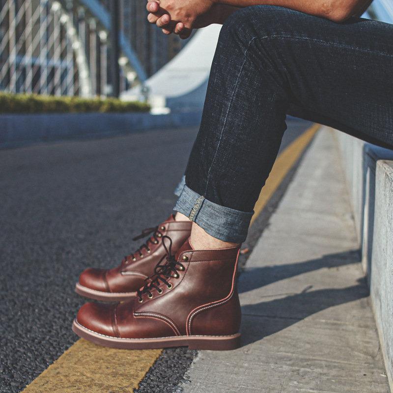 ワークブーツ ブーツ メンズショートブーツ 牛革 アウトドア 靴