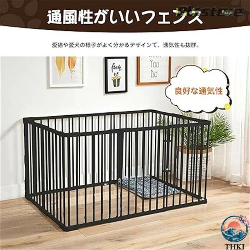 pltstoreペットサークル 犬用 中型犬 大型 門構え 折りたたみ 自由設置可能 ペット THKJ メッシュ サークル ケージ ゲージ ペット用サークル 猫 犬 小動物 屋外_5