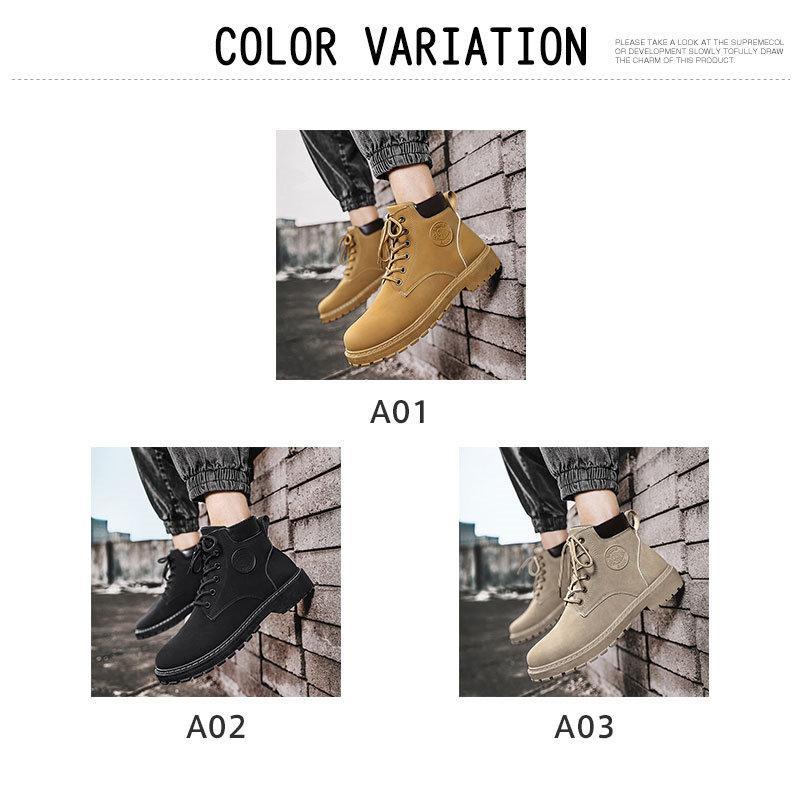 ワークブーツ メンズ ショートブーツ ハイカット 安全靴 編み上げ