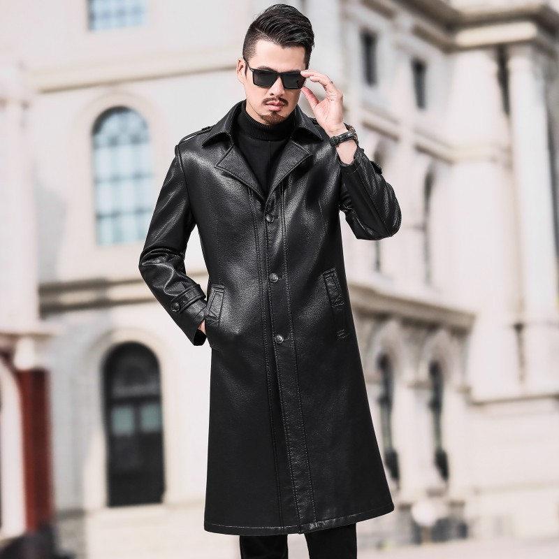 レザーコート メンズ ロングコート アウター 秋 冬 男性用 紳士 レザーコート メンズ ロングコート アウター 秋 冬 男性用 紳士