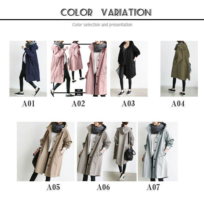 ライトコート レディース 春秋 防寒 ミリタリー ロング フード