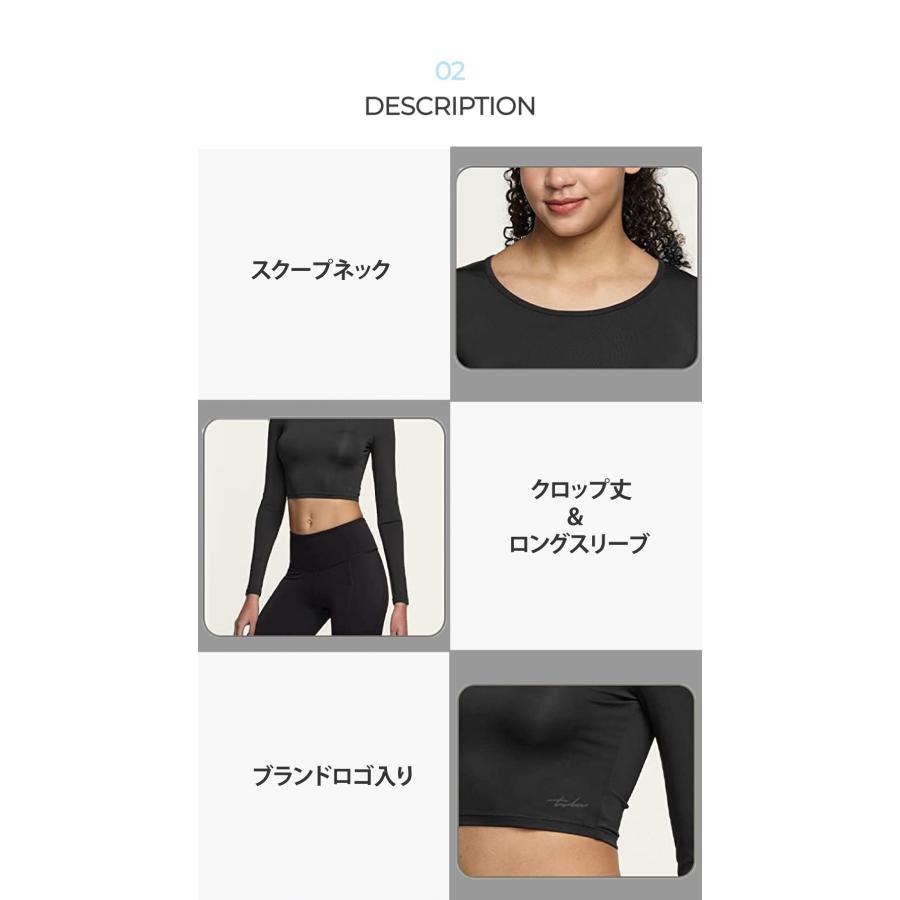 テスラ TESLA スポーツ インナー 長袖 レディース Tシャツ 伸縮性 吸汗速乾 トレーニング　ランニングウェア コンプレッション  ヨガウェア FUD03 | TSLA | 03